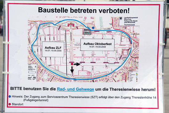 Baustelle: Betreten der Theresienwiese ist verboten (©Foto: Martin Schmitz)